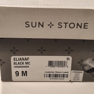 Sun + Stone Black Flats in size 9